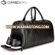 fashion business men cowhide leather duffle bag weekend travel gym luggage bag with independent shoes compartment