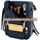 Wine and Cheese 600D polyester Picnic Cooler Bag set for 2