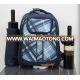 2016 popular picnic cooler backpack with tablewares and picnic blanket