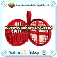 Picnic bag, rounded Picnic bag Set for 2 persons with zipper, promotion picnic bag