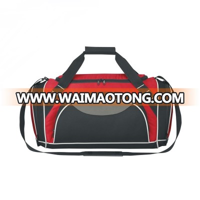 Wholesale new design durable roomy black color gym sport travel bag with shoes compartment