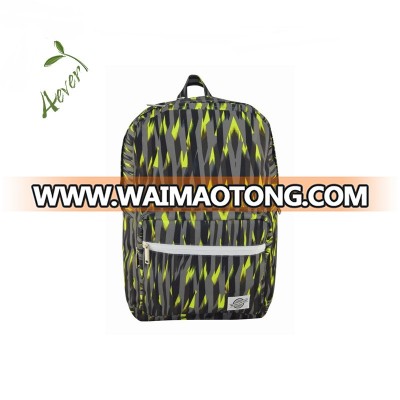 2019 New green waterproof school backpack 600D polyester rucksack shoulder bagpack