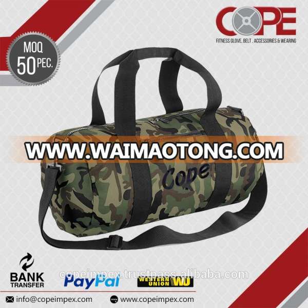 CAMO PRINTED DUFFEL BAGS/ BEST QUALITY GYM SPORTS TRAVEL BAGS/ CUSTOMIZED LOGO GYM LUGGAGE AND TRAVEL BAGS